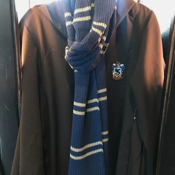 Universal Studios The Wizarding World Of Harry Potter Ravenclaw Striped Scarf NW - Picture 4 of 8
